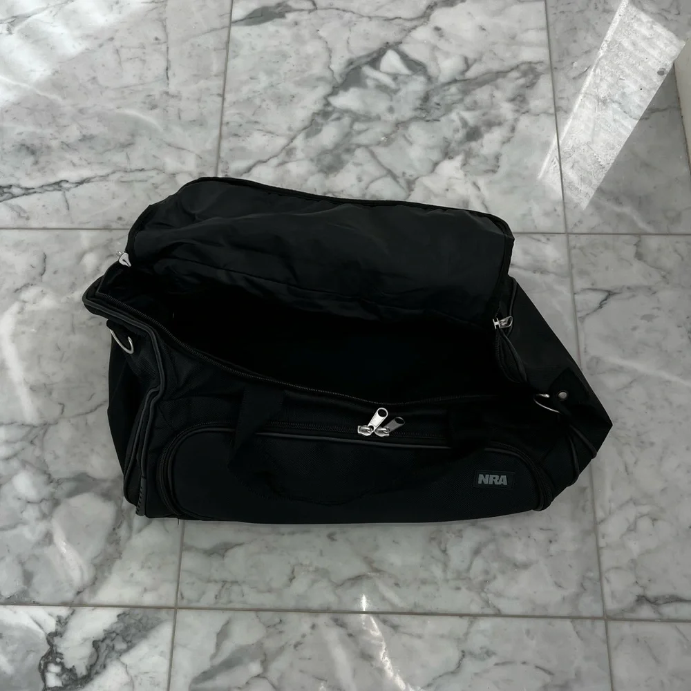 NWOT NRA Black Small Duffle Bag
